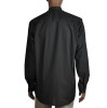 Black dress shirt with mandarin collar 4849
