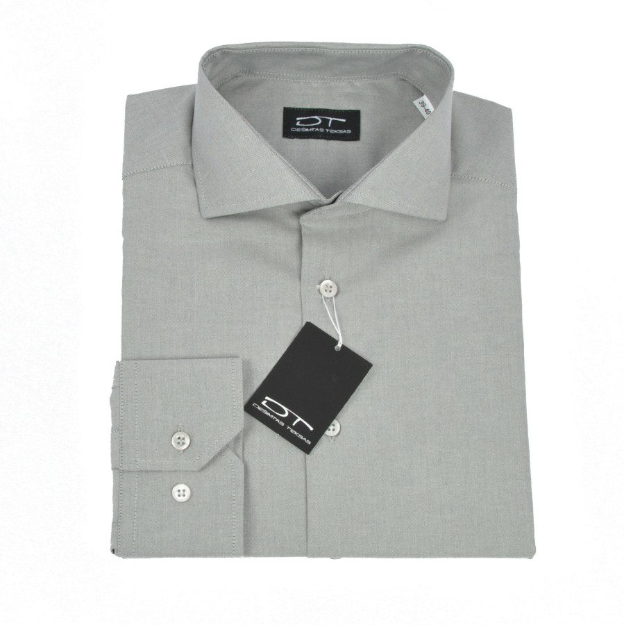 Gray classic fit dress shirt OXFORD 