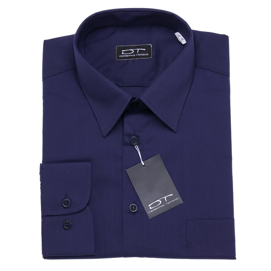 Navy dress shirt with long sleeves 1853