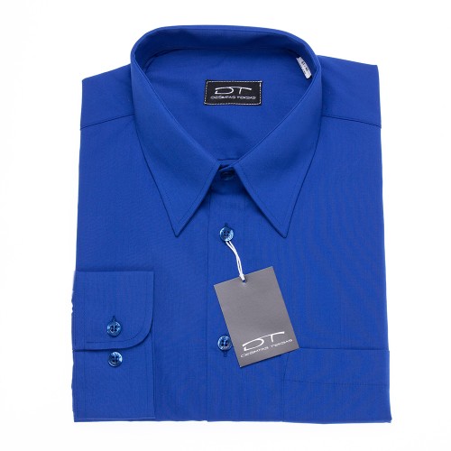 Dress shirt with long sleeves ROYAL BLUE