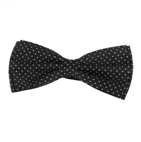 Black bow tie  with polka dots 01