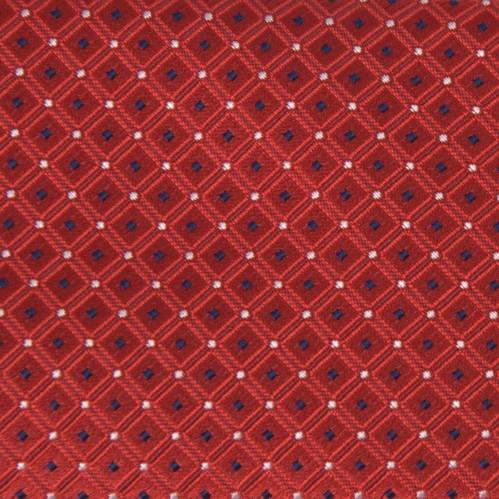 Men's tie "Red checkers" R03