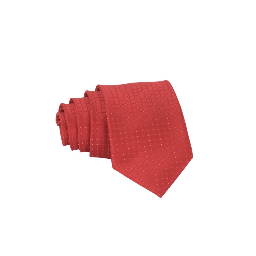 Vyriškas kaklaraištis „Raudoni kvadratėliai" R05