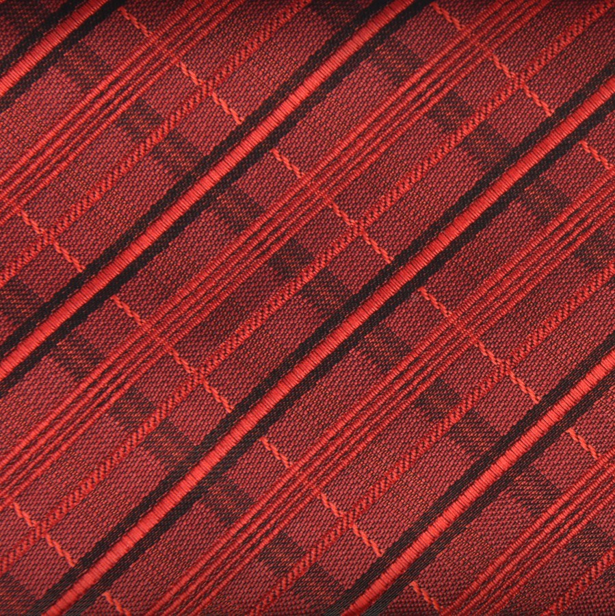 Men's tie "Red tartan" R01